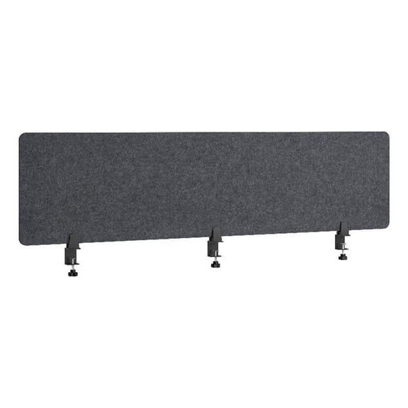 Maklaine Contemporary 70W Desktop Privacy Screen in Cool Charcoal