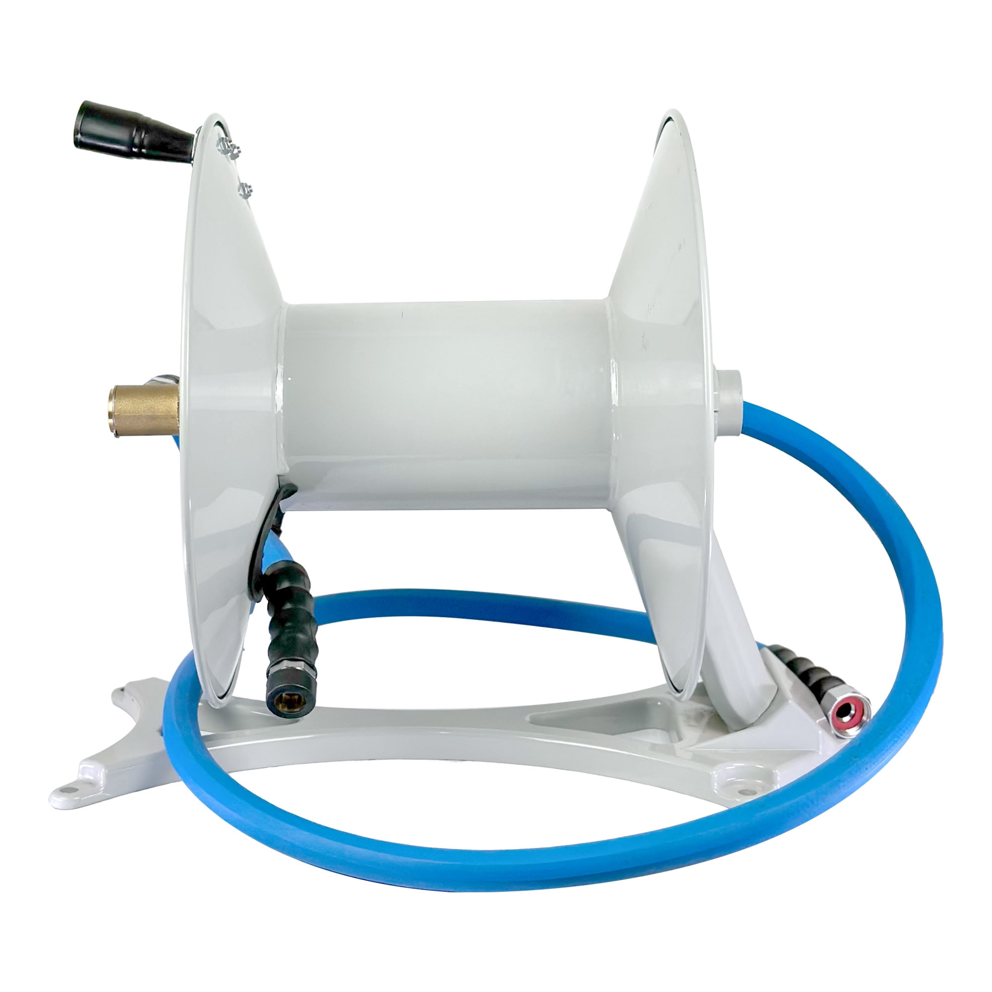 AG-Lite Wall Mounted Manual Hose Reel, Holds 5/8" x 150' Hose, Heavy-Duty Steel Garden Hose Reel with Crank, Indoor/Outdoor Use (Hose Not Included)
