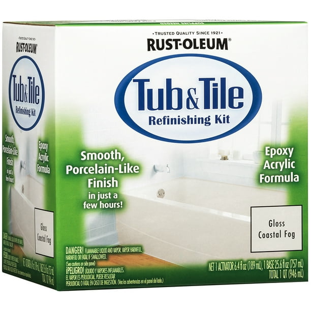 RustOleum Tub & Tile Refinishing Kit Gloss Coastal Fog