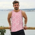 thumbnail image 6 of KLL Flamingos and Flowers Print Men's Muscle Gym Workout Stringer Tank Tops Bodybuilding Fitness T-Shirts Tank Tops Men-X-Large, 6 of 7