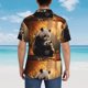 thumbnail image 4 of Fotbe Maple Forest Panda Camisa Hawaiana para Hombre Unisex – Camisa Casual de Verano con Botones de Manga Corta de Algodón y Lino,Small, 4 of 7