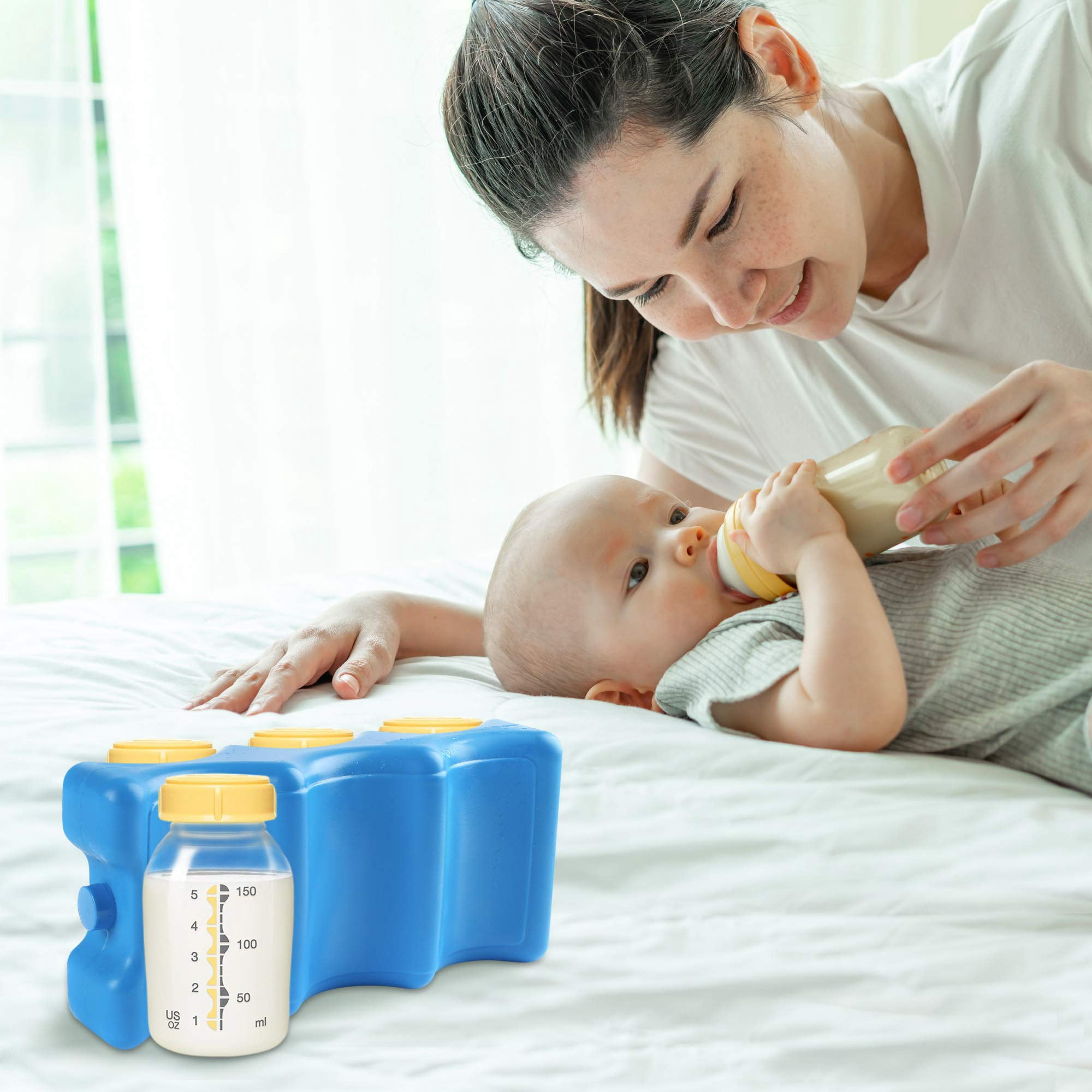Ice Pack For Coolers  Breastmilk Bottle Storage Lunch Box Insulated Contoured Freezer Long Lasting Reusable Cool Beer Soda Camping Beach Picnic
