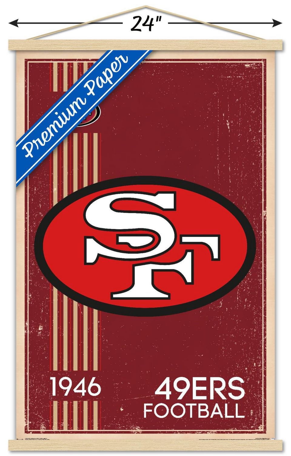 NFL San Francisco 49ers - Retro Logo 14 Wall Poster