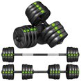 thumbnail image 1 of Soozier Adjustable Barbell & Dumbbells Set with Non-slip Handles, 66LBS, 1 of 10