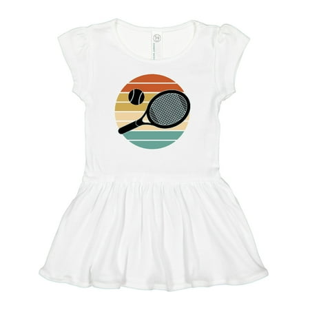 

Inktastic Tennis Racket Ball Retro Sunset Gift Baby Girl Dress
