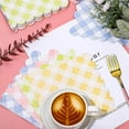 thumbnail image 3 of XD4-200 Pcs Easter Paper Napkins Spring Pastel Checkered Paper Napkins Colorful Buffalo Plaid Disposable Napkins Gingham Scalloped Luncheon Dinner Napkins for Easter Spring Party Table*04, 3 of 7