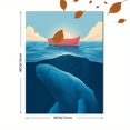 thumbnail image 3 of Humpback Whale Boat Canvas Wall Art Print, Ocean Theme Decor for Living Room Bedroom Dining Room, 3 of 8
