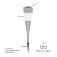 thumbnail image 4 of Solar Powered Lights (Set of 24)- LED Outdoor Stake Spotlight Fixture for Gardens Pathways, 4 of 6