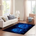 thumbnail image 2 of FJPT Soft Small Area Rugs Non Slip Indoor Floor Carpet Blue Rose Design For Living Room Bedroom Decor 63x39.4 inch, 2 of 4
