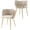 Beige, variant on Ergonomic Velvet Dining Chairs, Set of 2, Modern Upholstered with Gold Metal Legs, Tufted for Living Room, Bedroom