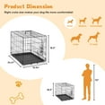 Mayoume Dog Crate, 24 Inch Small Double Door Dog Cage with Divider