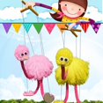 thumbnail image 4 of String Puppets Funny Pull String Plush Ostrich Marionette Toy for Kids Children, 4 of 5