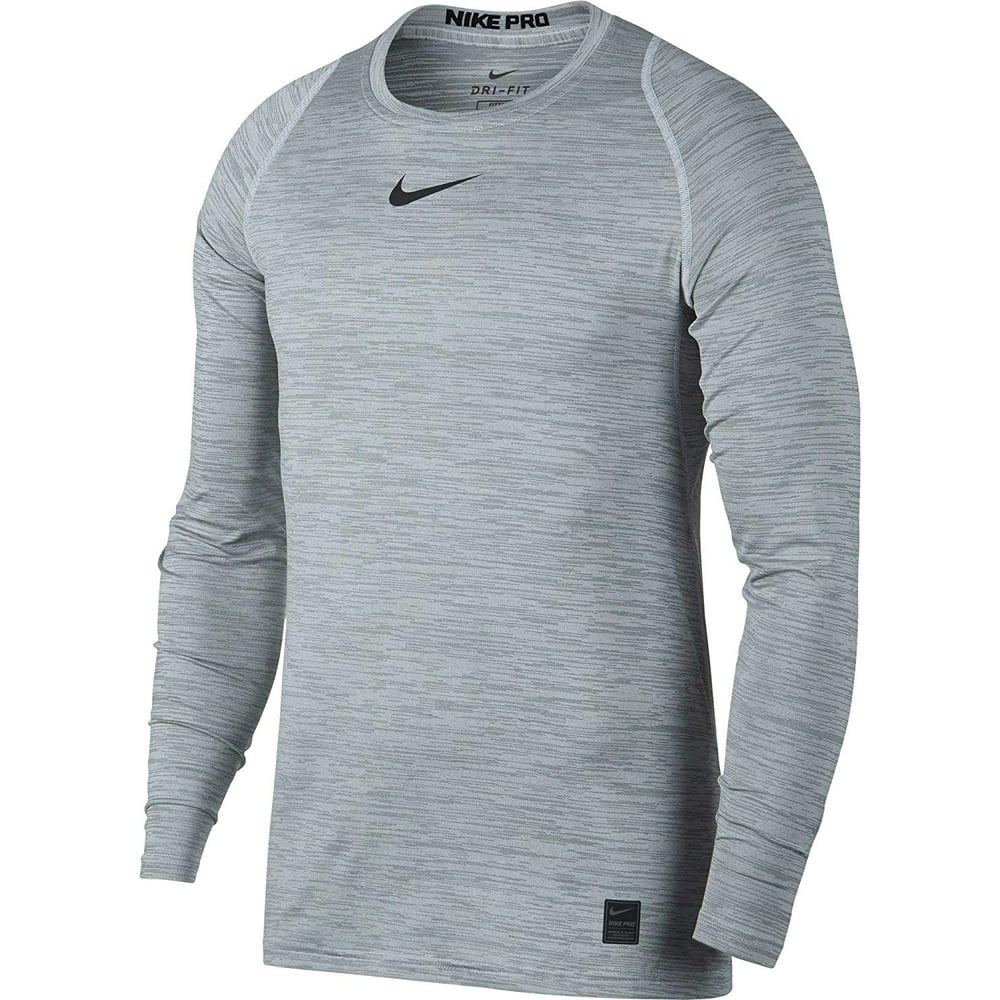 Nike - Nike Men's Dri-Fit Pro Long Sleeve Training Shirt (XX-Large, White/Grey) - Walmart.com 