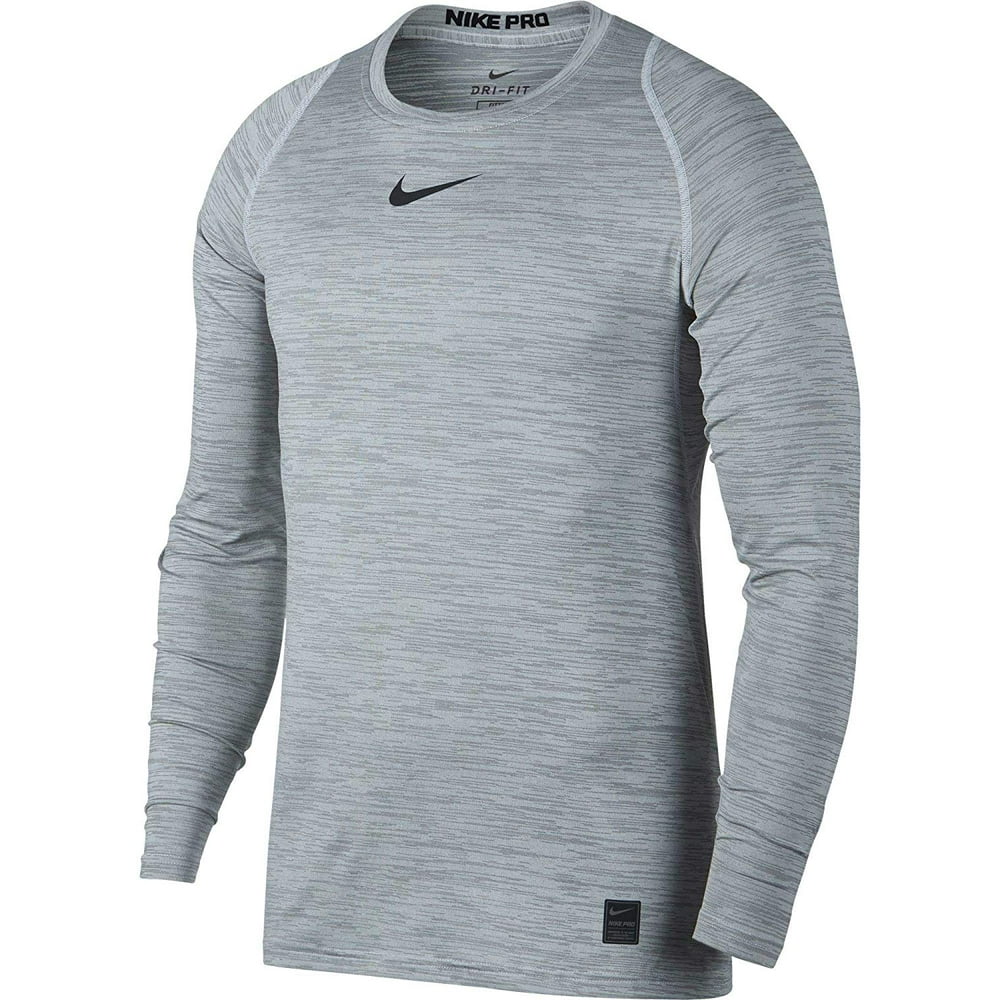 Nike - Nike Men's Dri-Fit Pro Long Sleeve Training Shirt (XX-Large, White/Grey) - Walmart.com
