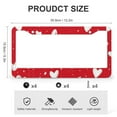 thumbnail image 3 of Love Heart Valentines Day License Plate Frames 2 Pieces Love Hearts Anniversary Wedding License Plate Frames Cover Holders Gift for Dad 2 Round Holes Quality Aluminum License Plate Frame, 3 of 6