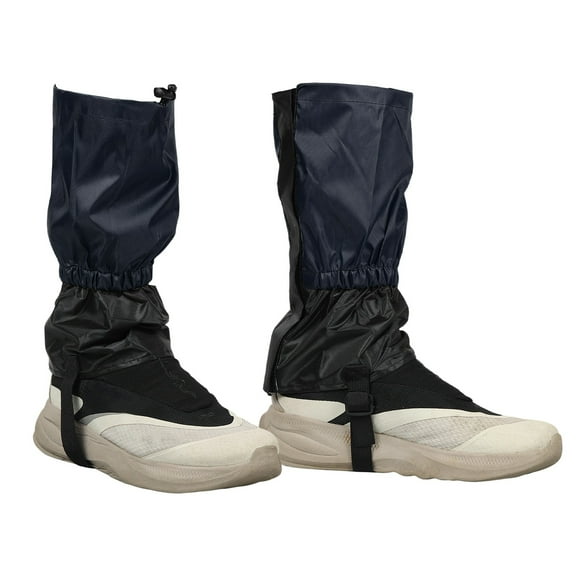 Leg Gaiters, Snow Gaiters for Hiking Waterproof Snow Boot Guards for Snowshoeing Hiking, 12" & Navy Blue