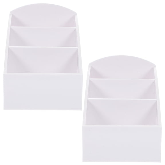 RENACLIPY 2-Pack White Acrylic Coffee Condiment Organizer with Multiple Compartments for Kitchen Counter and Space-Saving Storage Solution
