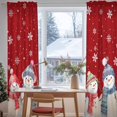 thumbnail image 3 of Red Christmas Sheer Curtains 96 Inches Long, Xmas Snowman Snowflake Winter Holiday Light Filtering Window Curtains for Living Room/Bedroom, Rod Pocket Voile Sheer Drapes, 52"W x 96"L, 2 Panels, 3 of 9