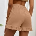 thumbnail image 4 of Abcnature Plus Size Shorts, Womens Athletic Shorts, Women Fashion Solid Color Casual Wide Leg Loose High Waist Shorts, Comfy Beach Shorts, Yoga Pants, Cycling Sport Shorts Khaki XL, 4 of 6