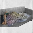 thumbnail image 6 of Winter Soft Flannel Fleece Throw Blanket, Image of Stormy Winter Day in Idyllic Paris Streets Eiffel Tower Europe Scenery, Cozy Plush for Indoor and Outdoor Use, 50" x 70", Pink White, by Ambesonne, 6 of 6