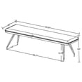 thumbnail image 5 of Donne Dining Bench- Taupe Brown and Foam Cushion- Metal Legs- 58 Inch, 5 of 5