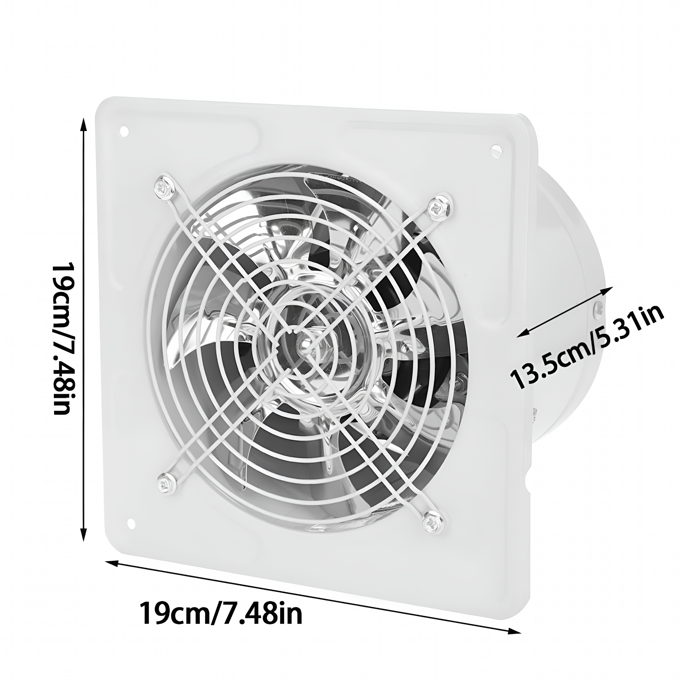 HIBIBUD 2026 New Wall Mounted Exhaust Fan Low Noise Home Bathroom Kitchen Garage Air Vent Ventilation Fan 40W 220V for Bathroom, Kitchen, Garage, Home, Ventilation, Air Circulation, Energy-Efficient.