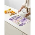 thumbnail image 4 of Dish Drying Mat for Kitchen Countertop, Purple Flowers Absorbent Microfiber Dish Mat Reversible Quick Dry Non Slip Draining Mat Kitchen Drying Pad for Dishes, Utensils 18x24 Inch Purple Theme, 4 of 5
