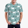 thumbnail image 5 of Yiaed whiter Snow bear PrintPrint Men's Short Sleeve Polo Shirt,Golf Polo for Men Three-Button Golf Shirt Athletic Casual Collared T-Shirt- 4X-Large, 5 of 7