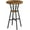 Rustic Brown, Black, variant on HUANG 2-Tier Round High Top Bar Table, Black (BT03BB)