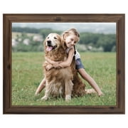 Gallery Solutions 16x20 Photo Frame - Large Walnut Wall Poster Frame