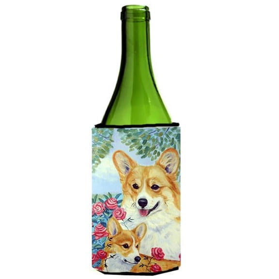 Corgi Momma Loves Roses Wine bottle sleeve Hugger - 24 oz.
