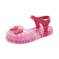 thumbnail image 5 of Gyujnb Girls' Cute Bow Decor Jelly Sandals Soft Sole Adjustable Strap Closed Toe Summer Beach Shoes, Closed Toe Flat Heel,9.5-10 Years, 5 of 7