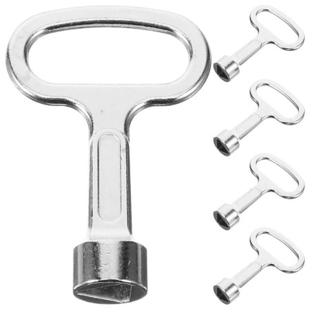

5pcs Radiator Valve Keys Exhaust Valve Plumbing Wrench Tools Metal Radiator Key Water Key Tools