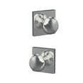 thumbnail image 4 of Schlage Fc172-Ply-Col Custom Plymouth Non-Turning Two-Sided Dummy Door Knob Set - Chrome, 4 of 7