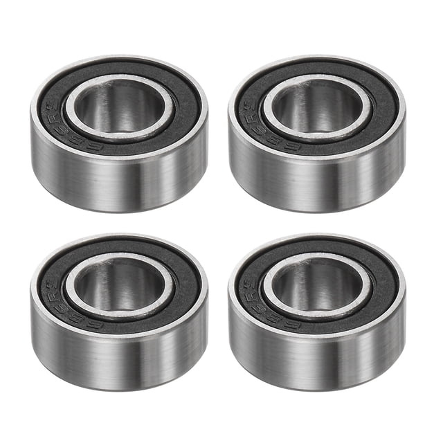 Unique Bargains 686-2RS Roulements à Billes 6mmx13mmx5mm Acier Chromé ABEC3 Double Scellé Lot de 4