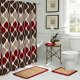 thumbnail image 4 of Brown Geometric Shower Curtain Red Tan Creative Home Textured Modern Home Fabric Bathroom Curtains Decor Set with (72" WX72 H), 4 of 5