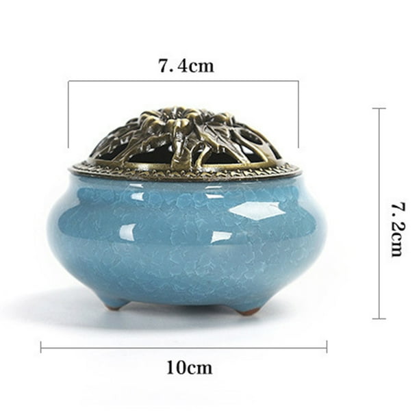 Vintage Ceramic Incense Burner Holder Meditation Buddhist Zen