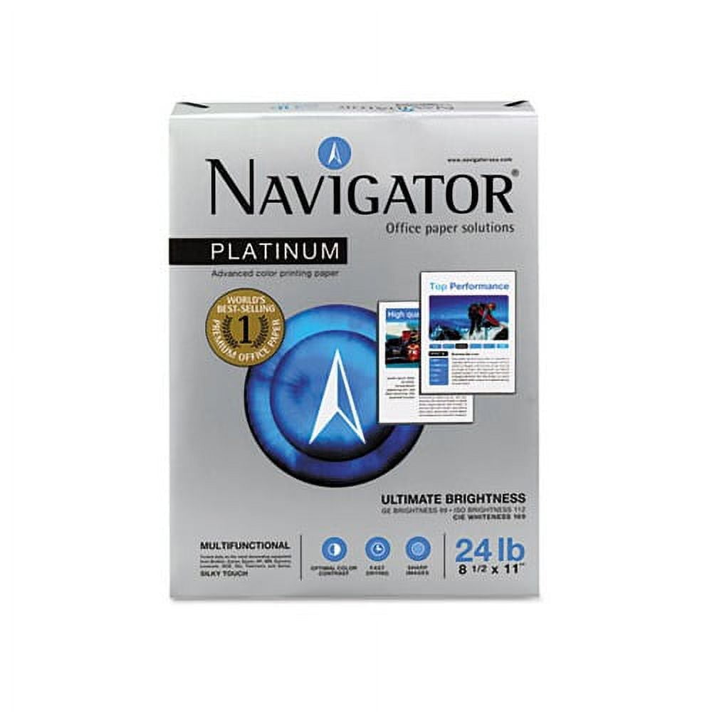 Platinum Paper 99 Bright, 24 lb, 8.5 x 11, White, 500 Sheets/Ream, 5 Reams/Carton