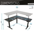 thumbnail image 5 of Techni Mobili 63” W L-Shaped Electric Standing Desk with Spacious Desktop, 3 Memory Height Presets and 2 Accessory Hooks, Black, 5 of 11