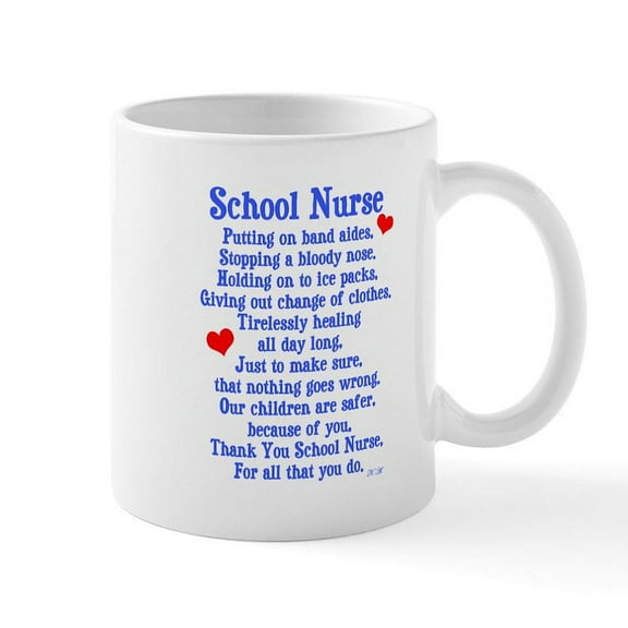CafePress - School Nurse Mug - 11 oz Ceramic Mug - Novelty Coffee Tea Cup