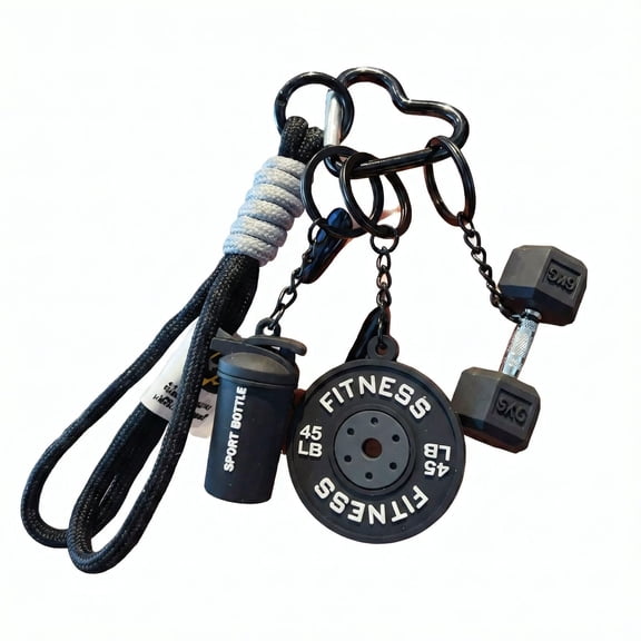 Mini Dumbbell Keychain, Gym Keychain Charm for Fitness Lovers, Motivational Accessory for Keys, Gym Bag, Backpack