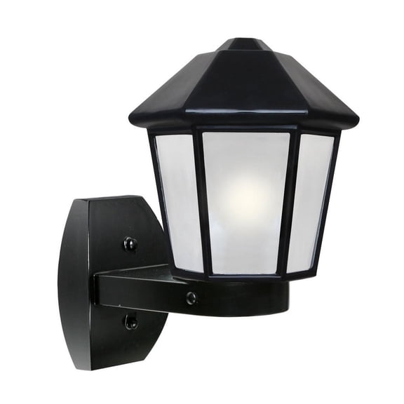 327257-WALL-FR-Besa Lighting-Costaluz 3272 Series-One Light Outdoor Wall Sconce-8.5 Inches Wide by 11.75 Inches High-Black Finish-Frosted Glass Color