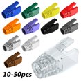 10/20/50Pcs RJ45 Caps Colorful Cat 7 TPU Boots Sheath Protective Sleeve