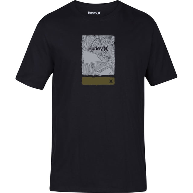 Hurley The Line Grain - Camiseta gráfica para hombre, color negro, grande Hurley Camiseta gráfica