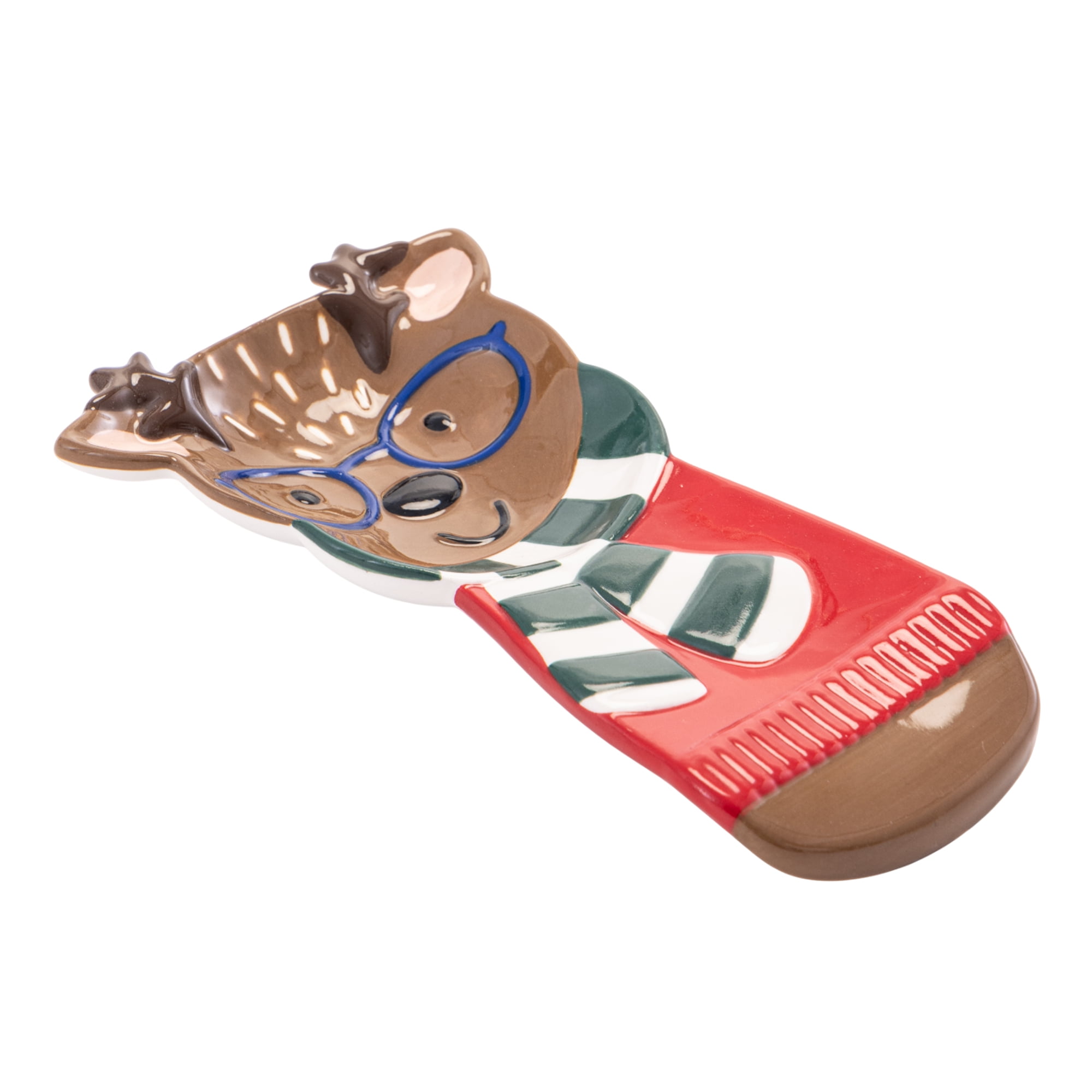 Holiday Time Repose-cuillère figuratif en céramique, 20,5 cm x 11,1 cm x 2,8 cm, 1 pièce