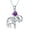 February-Amethyst, variant on SISGEM Elephant Necklace Birthstone Elephant Pendant Necklace for Women