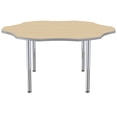 thumbnail image 3 of ECR4Kids 60in Flower Contour Thermo-Fused Adjustable Activity Table Maple/Light Grey/Silver - Super Leg, 3 of 8