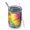 Yellow and Purple Tie Dye Pattern, variant on Red and Green Tie Dye Pattern Wide Mouth Tumbler 1 Pack, Vacuum Insulated Reusable Thermal Cup Sweat-free Exterior Gifts Ideas for Teens Adults Office Workers Teachers
