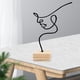 thumbnail image 5 of Escultura de contorno de cara de metal nórdico, figura de hierro forjado, figura geométrica de mesa L, 5 of 7