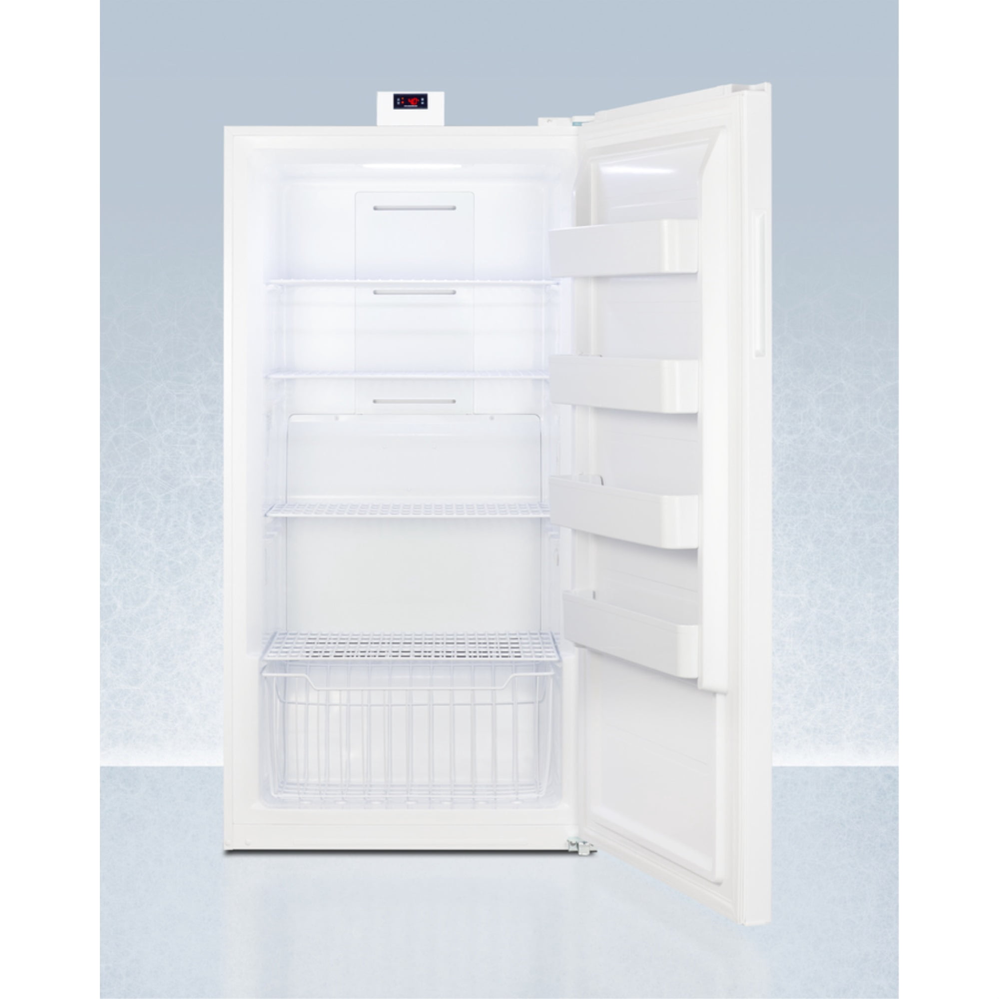 Upright 18 cu.ft. all-refrigerator in white
